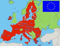 Rot= Länder mit Mitgliedschaft in der Europäischen Union, Grün= Länder in Europa ohne Mitgliedschaft in der EU, Grau= Länder außerhalb Europas. (Symbolbild)