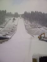 Mühlenkopfschanze im Schnee Foto: SCW