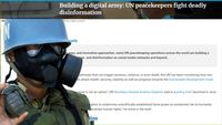 Bild: Fotomontage, Hintergrund Screenshot der UN-Seite, UN-Soldat gemeinfrei, via Picryl