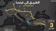 Schlepperrouten aus Syrien nach Deutschland und Frankreich (Symbolbild)