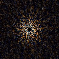 Nahinfrarot-Falschfarbenbild des "zweiten Jupiter" GJ 504b, der den sonnenartigen Stern GJ 504 umkre
Quelle: Bild: NAOJ (idw)