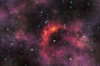 Künstlerische Darstellung von Galaxien während der Reionisationsära. Bild: ESO/M. Kornmesser