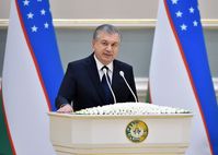 Präsident der Republik Usbekistan Shavkat Mirziyoyev  Bild: Berliner Telegraph UG Fotograf: Alexander Mermelstein