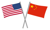 China und USA Flagge