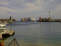 Das Wrack von Giglio Porto gesehen (Sommer 2012)