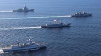 Schiffe der SNMG 1 (STANDING NATO MARITIME GROUP 1) nehmen an der 52. Auflage des Marinemanövers BALTOPS teil in der Ostsee, am 19.04.2023. Bild: Bundeswehr/PAO SNMG1 Fotograf: Tanja Wendt