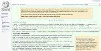 Italienische Wikipediaseite auf der zur Zeit nur ein offener Brief zu sehen ist