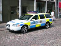 Schwedisches Polizeifahrzeug
