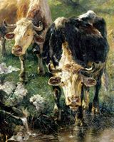 Kühe, Gemälde von Anton Braith aus dem Braith-Mali-Museum in Biberach/Riß