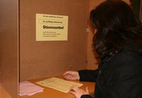 Wahllokal, Wahlurne (Symbolbild)