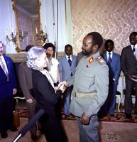 Margot Honecker und Samora Moisés Machel, Präsident der damaligen VR Mosambik (1983)