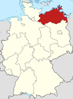 Lage von Mecklenburg-Vorpommern in Deutschland