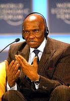 Abdoulaye Wade beim Weltwirtschaftsform 2002 in Davos Bild: 	  World Economic Forum / de.wikipedia.org