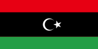 Flagge des Vereinigten Königreichs Libyens, die von den Demonstranten verwendet wird.