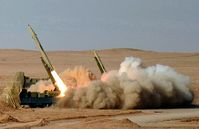 Iranische Fateh-110-Kurzstreckenraketen bei einer Militärübung im Jahre 2012