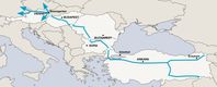 Die geplante Route der Nabucco-Pipeline