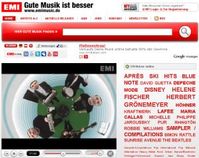 Musik von EMI-Künstlern künftig gratis auf FreeAllMusic.com. Bild: emimusic.de