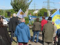 Demonstration am Kernkraftwerk Neckarwestheim vom Verein Nuklearia e. V. (2020), Archivbild