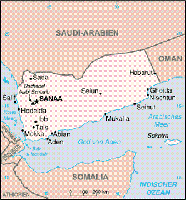 Karte vom Jemen - aus dem CIA World Factbook