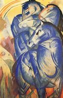 Der Turm der blauen Pferde Franz Marc, 1913