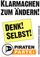 Plakat der Piratenpartei  (Symbolbild)
