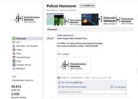 Screenshoot der Polizei Hannover Facebookseite
