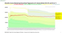 Eine konstante Anzahl an Intensivbettenbelegungen gibt es seit Anfang 2020 bis zum 31.01.2021 - keine Überlastung zu keinem Zeitpunkt.