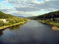 Elbe bei Bad Schandau Bild: Chr95 / de.wikipedia.org