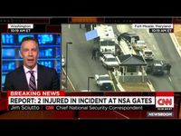 Screenshot aus dem Youtube Video "Fort Meade NSA Shooting | Man shot dead after ramming NSA main gate Vehicle rams NSA headquarters"