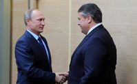 Wladimir Putin und Sigmar Hartmut Gabriel  (2015), Archivbild