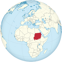 Sudan auf der Karte