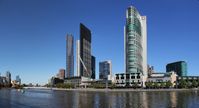 Crown Casino and the Eureka Tower on the Yarra River in Melbourne