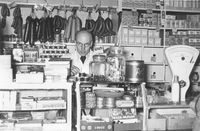 Lebensmittelladen, 1950er Jahre (Symbolbild)