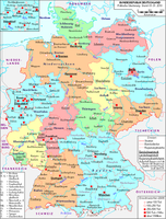 Politische Deutschlandkarte (West und Mitteldeutschland ohne den Osten) Bild: C. Busch, Hamburg / de.wikipedia.org