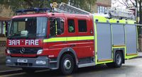 Eine Dual-purpose ladder (DPL) der London Fire Brigade.