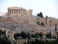 Akropolis: Wiege der Demokratie unter Druck. Bild: pixelio.de/Manfred Walker