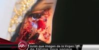 Bild: Screenshot Youtube Video "Mystery as Virgin Mary Statue ‘Cries BLOOD’ in Bizarre Phenomena that’s Left Churchgoers Stunned"