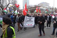 Beteiligung deutscher Linken an der Demonstration für Gaza in Frankfurt/Main am 3. Februar 2024 (Symbolbild)