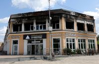 Archivbild: Ein beschädigtes Einkaufszentrum in der Stadt Schebekino im russischen Grenzgebiet Belgorod, 21. Juni 2023. Bild: ANTON WERGUN / Sputnik