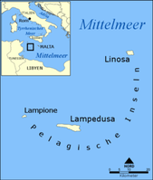 Karte der Pelagische Inseln Bild: Hämbörger / de.wikipedia.org