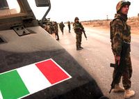 Italienische Soldaten in Nassiriya