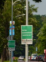 Plakate der Basisdemokratischen Partei Deutschland (dieBasis)