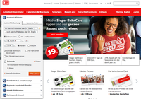 Bild: Screenshot der Webseite "www.bahn.de"