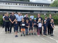 Die Siegergruppe von der Kinderfeuerwehr Sievershausen