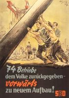 Sozialistische Einheitspartei Deutschlands (SED) Plakat zur Enteignung