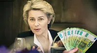 Bild: Von Der Leyen: Kuhlmann /MSC, CC BY 3.0 DE, via Wikimedia Commons; Geld: Freepik; Komposition: Wochenblick / Eigenes Werk