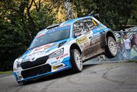 Drei SKODA Teams auf dem Podium beim Europameisterschaftslauf Barum Czech Rallye Zlín  Bild: SKODA Fotograf: Skoda Auto Deutschland GmbH