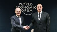 Olaf Scholz und Ilham Aliyev (2025)