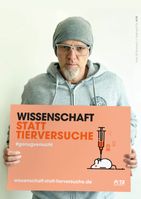 Thomas D fordert: "Wissenschaft statt Tierversuche!" / Bild: © Thomas D für PETA Fotograf: PETA Deutschland e.V.