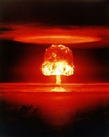 Atombombentest „Romeo“ (Sprengkraft 11 Megatonnen TNT-Äquivalent) am 27. März 1954 auf dem Bikini-Atoll